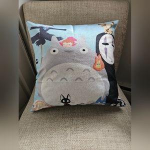 Studio Ghibli Zip On Pillow, 17" × 17"